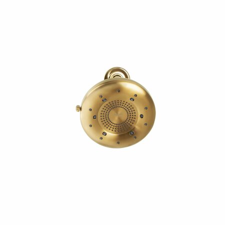Brondell Nebia Corre Four-Function Fixed Shower Head, Brushed Gold N400R0BG